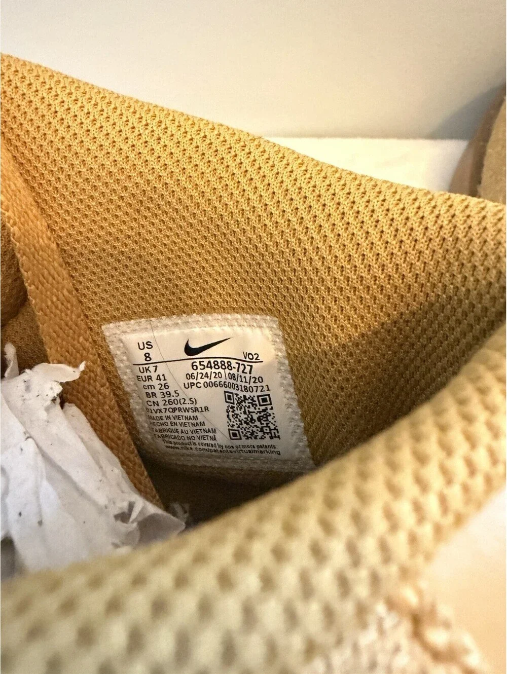 Nike Hoodland Suede Boots Wheat Golden Men's Size 8 NWOT 654888-727